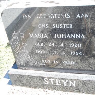 STEYN Maria Johanna 1920-1984