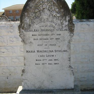 STIGLING Nicholaas Johannes 1862-1907 &amp; Maria Magdalina LOUW 1851-1947