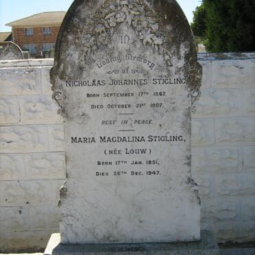 STIGLING Nicholaas Johannes 1862-1907 &amp; Maria Magdalina LOUW 1851-1947