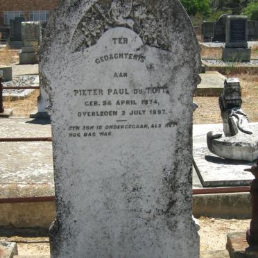TOIT Pieter Paul, du 1874-1897