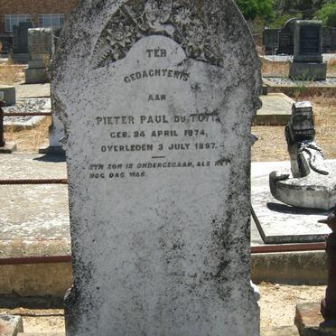 TOIT Pieter Paul, du 1874-1897