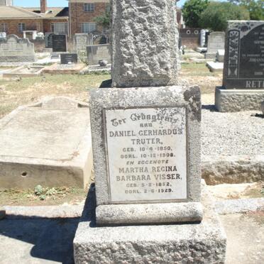 TRUTER Daniel Gerhardus 1850-1908 &amp; Martha Regina Barbara VISSER 1852-1929