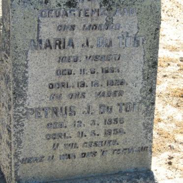 TOIT Petrus J., du 1856-1952 &amp; Maria J. VISSER 1863-1920