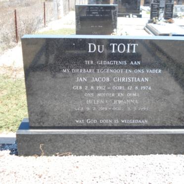 TOIT Jan Jacob Christiaan, du 1912-1974 &amp; Helena Johanna 1919-1995