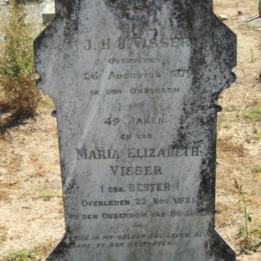 VISSER J.H.J. -1879 &amp; Maria Elizabeth BESTER -1921