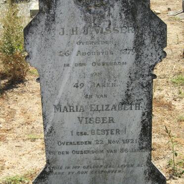 VISSER J.H.J. -1879 &amp; Maria Elizabeth BESTER -1921