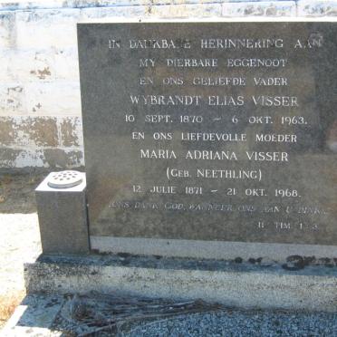 VISSER Wybrandt Elias 1870-1963 &amp; Maria Adriana NEETHLING 1871-1968