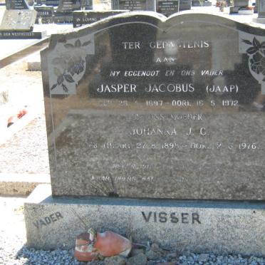 VISSER Jasper Jacobus 1897-1972 &amp; Johanna J.C. THEART 1898-1976