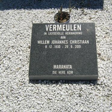 VERMEULEN Willem Johannes Christiaan 1930-2001