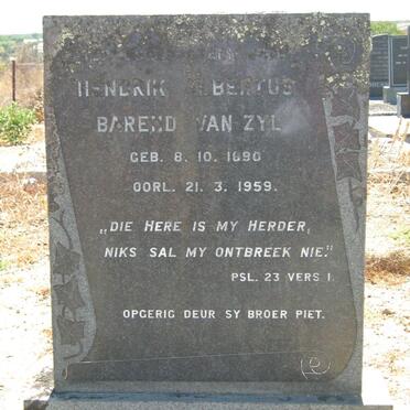 ZYL Hendrik Bertus Barend, van 1890-1959