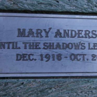 ANDERSON Mary 1916-2006