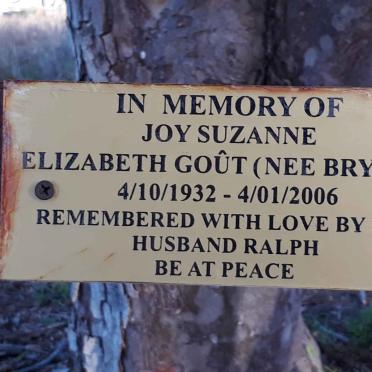 GOUT Joy Suzanne Elizabeth nee BRYANT 1932-2006