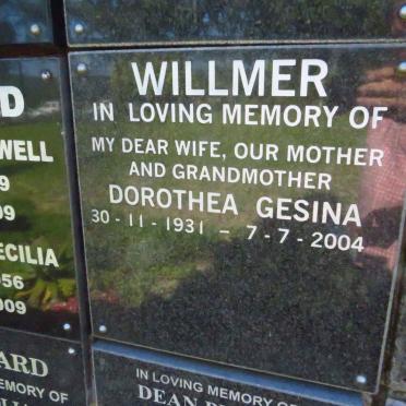 WILLMER Dorothea Gesina 1931-2004