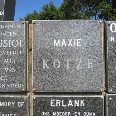KOTZE Maxie