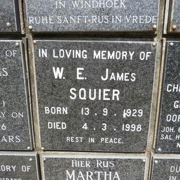 SQUIER W.E. James 1929-1998