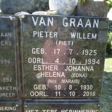 GRAAN Pieter Willem, van 1925-1994 &amp; Esther Johanna Helena MARAIS 1930-2018