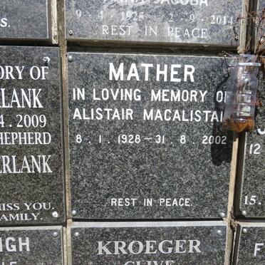 MATHER Alistair Macalistair 1928-2002
