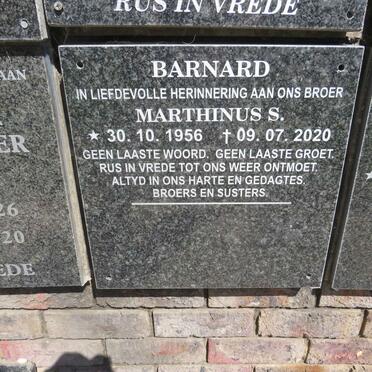 BARNARD Marthinus S. 1956-2020