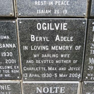 OGILVIE Beryl Adele 1930-2004