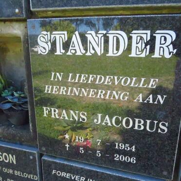 STANDER Frans Jacobus 1954-2006
