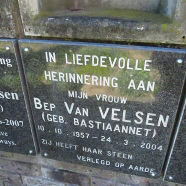 VELSEN Bep, van nee BASTIAANNET 1957-2004
