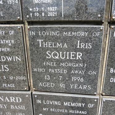 SQUIER Thelma Iris nee MORGAN -1996
