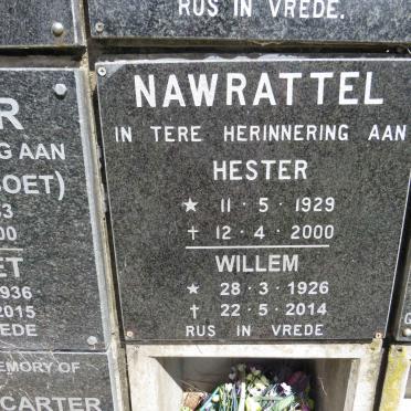 NAWRATTEL Willem 1926-2014 &amp; Hester 1929-2000