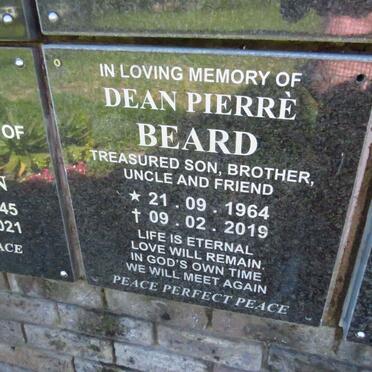 BEARD Dean Pierre 1964-2019