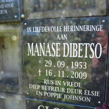 DIBETSO Manase 1953-2009