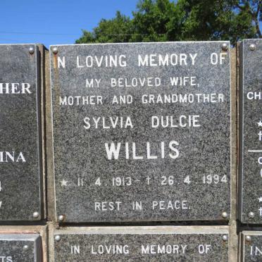 WILLIS Sylvia Dulcie 1913-1994