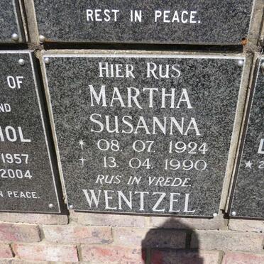 WENTZEL Martha Susanna 1924-1990