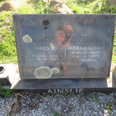 AINSLIE James K. 1906-1985 &amp; Anna Catherina 1909-1992
