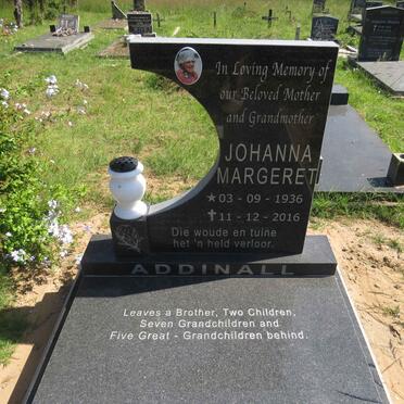 ADDINALL Johanna Margeret 1936-2016