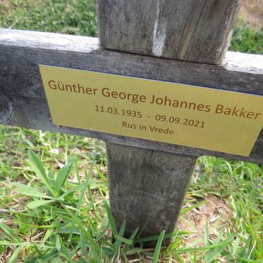 BAKKER Gunther George Johannes 1935-2021