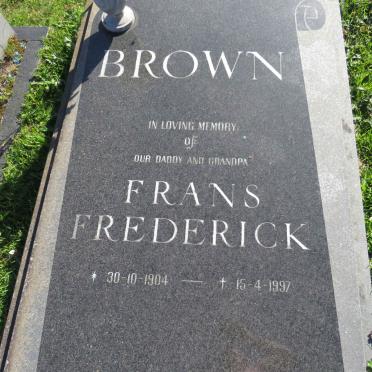 BROWN Frans Frederick 1904-1997