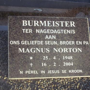 BURMEISTER Magnus Norton 1948-2004