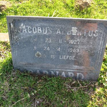 BARNARD Jacobus Albertus 1927-1989