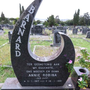 BARNARD Annie Robina nee KAPP 1917-1981