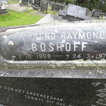 BOSHOFF Barend Raymond 1968-1978