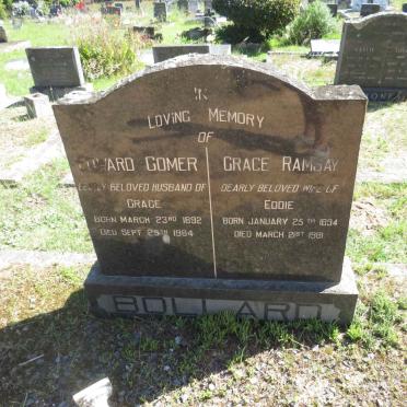 BOLLARD Edward Gomer 1892-1964 &amp; Grace Ramsay 1894-1981