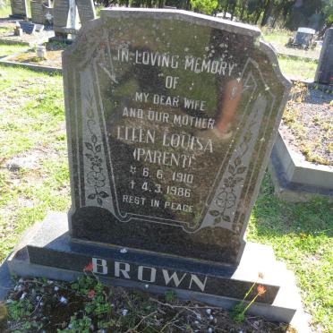 BROWN Ellen Louisa nee PARENT 1910-1986