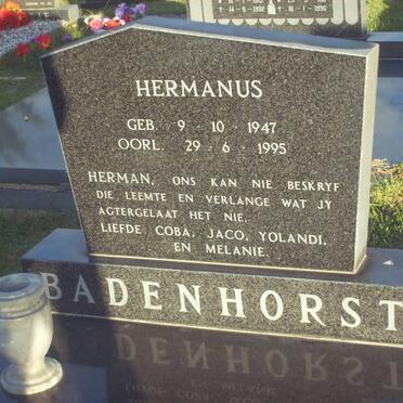 BADENHORST Hermanus 1947-1995