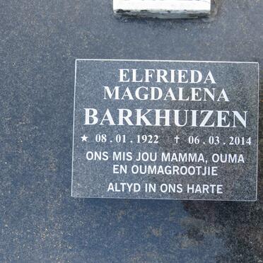 BARKHUIZEN Elfrieda Magdalena 1922-2014