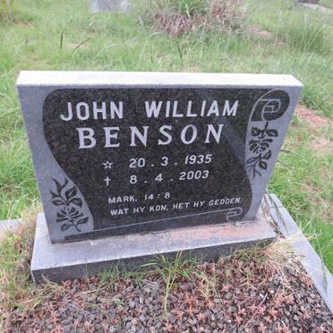 BENSON John William 1935-2003