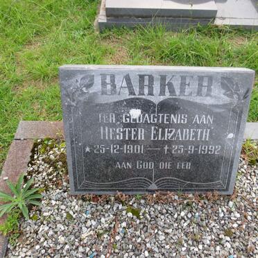 BARKER Hester Elizabeth 1901-1992