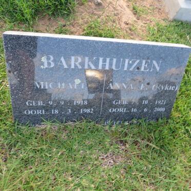 BARKHUIZEN Michael 1918-1982 & Anna E. 1921-2000