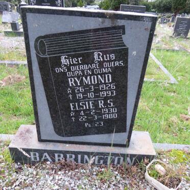 BARRINGTON Rymond 1926-1993 & R.S. 1930-1980