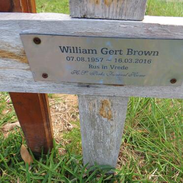 BROWN William Gert 1957-2016