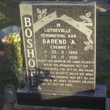 BOSHOFF Barend A. 1986-2001