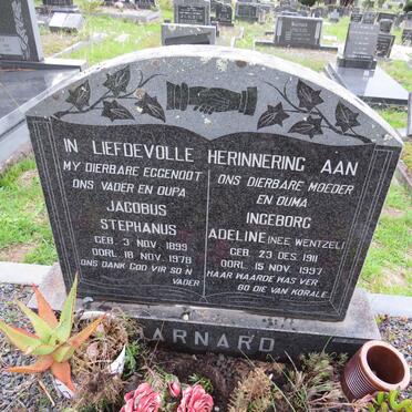 BARNARD Jacobus Stephanus 1899-1978 & Ingeborg Adeline WENTZEL 1911-1997